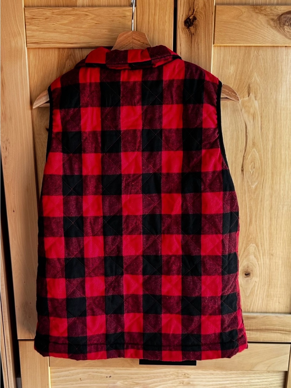 Pink Lily Red & Black Buffalo Plaid Quilted Vest - Kids - Picture 3 of 3